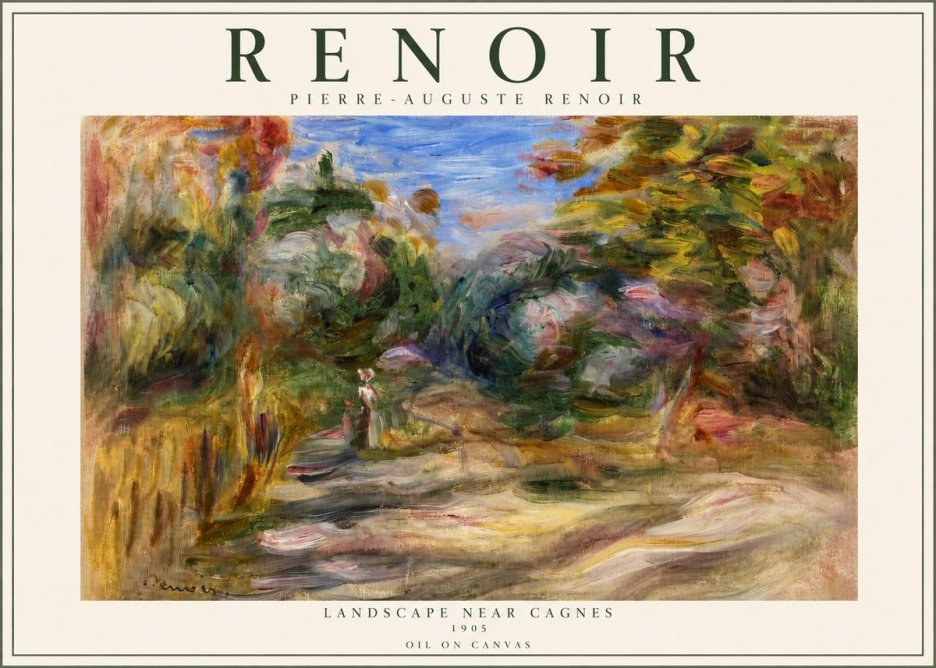 Renoir Landscape Near Cagnes III No2 - Plakát