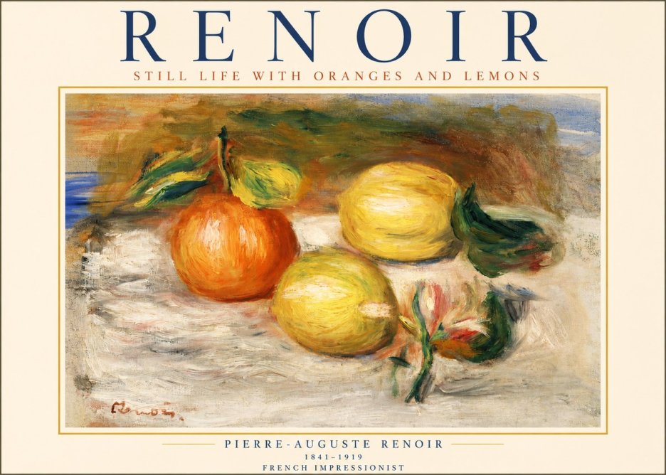 Renoir Still Life with Fruit II No2 - Plakát