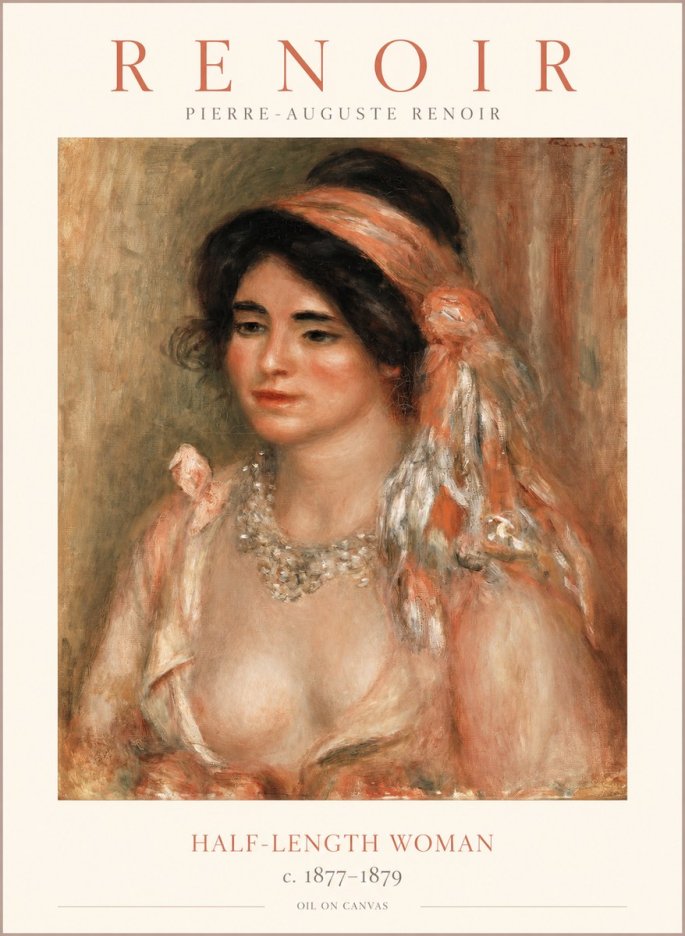 Renoir Half-length Woman No1 - Plakát