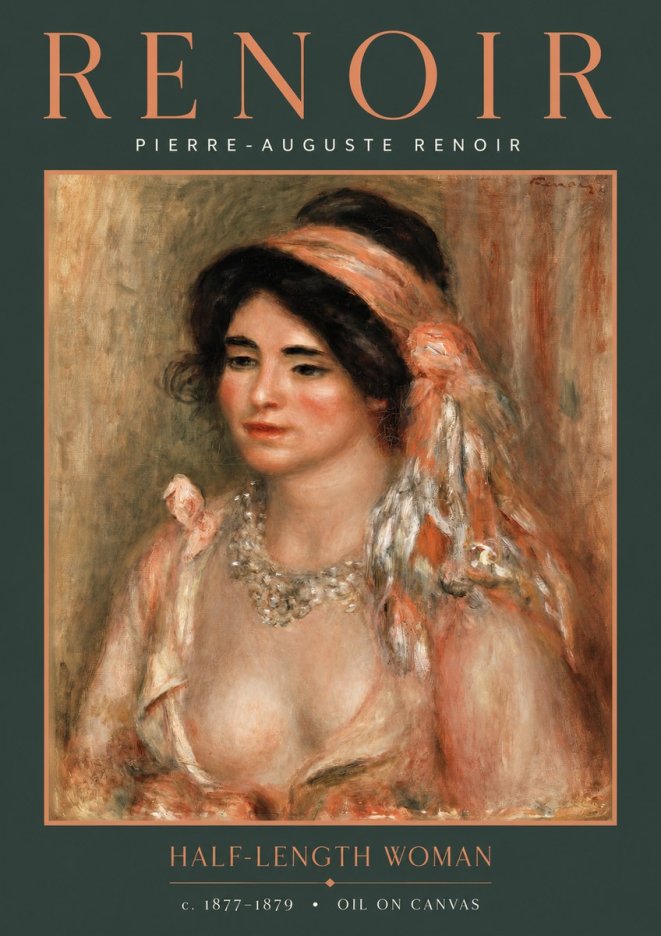 Renoir Half-length Woman No2 - Plakát