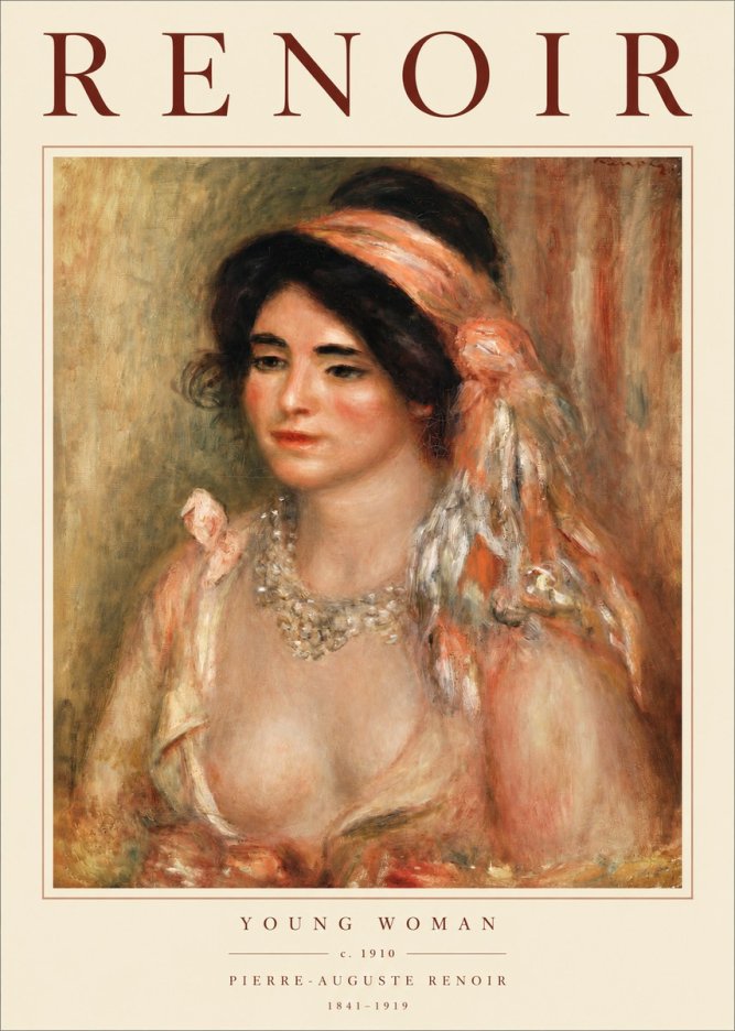 Renoir Half-length Woman No3 - Plakát