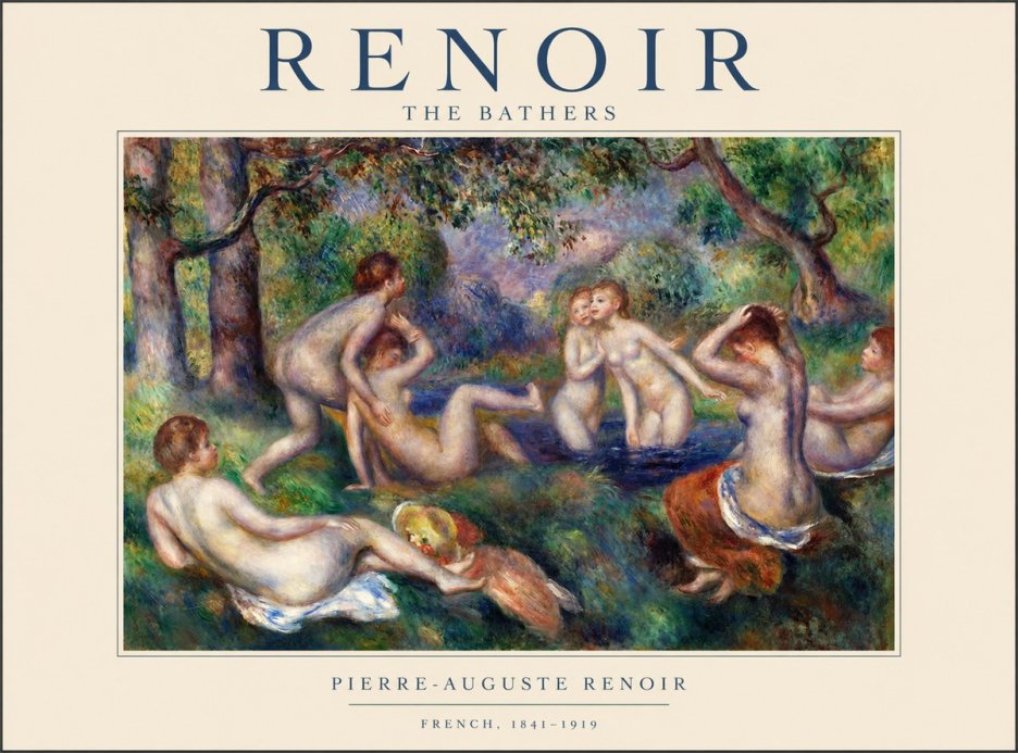 Renoir The Bathers IV No1 - Plakát