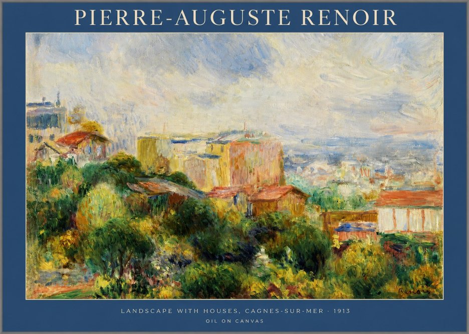 Renoir View of Cagnes No2 - Plakát
