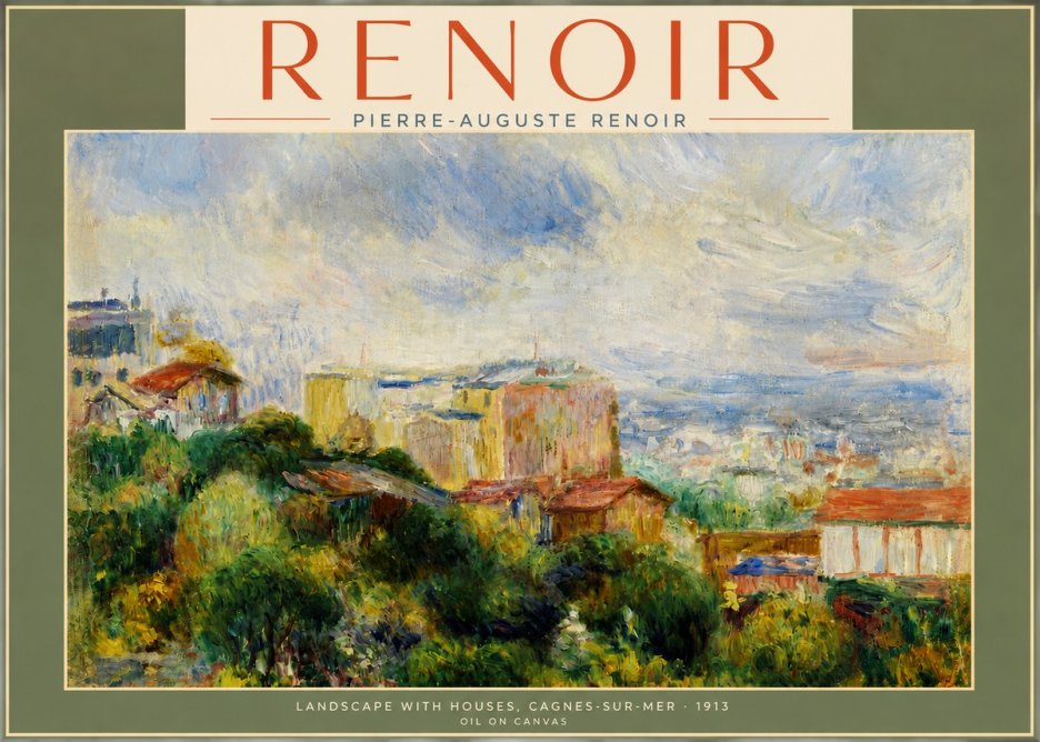 Renoir View of Cagnes No4 - Plakát
