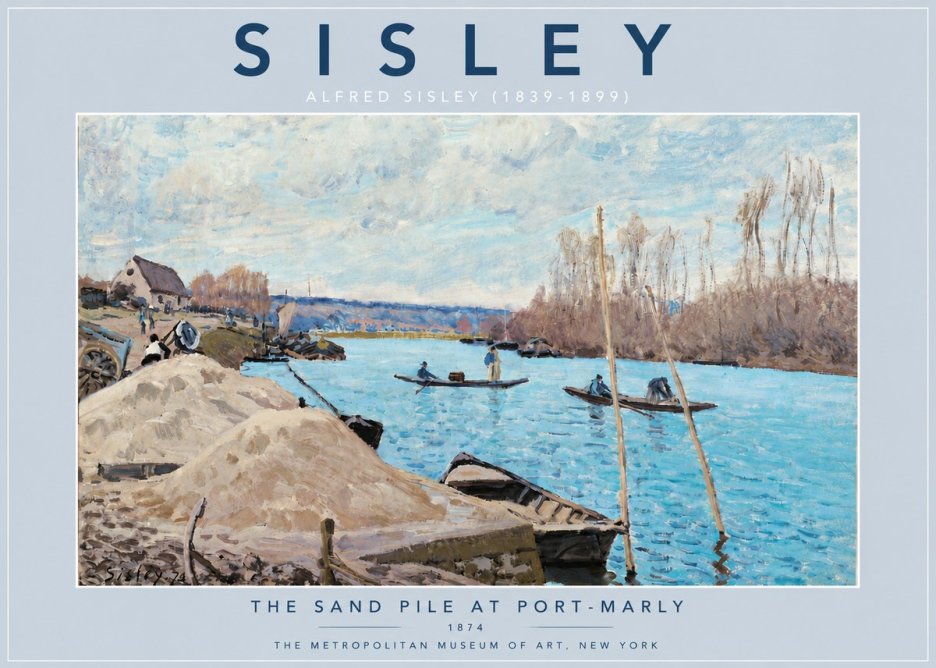 Sisley The Sand Pile at Port-marly No4 - Plakát