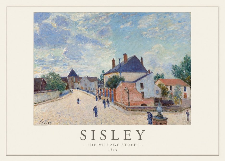Sisley The Village Street No1 - Plakát