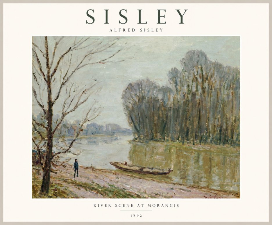 Sisley River Scene at Morangis No1 - Plakát