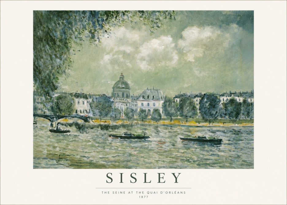 Sisley The Seine at the Quai D'orléans No1 - Plakát