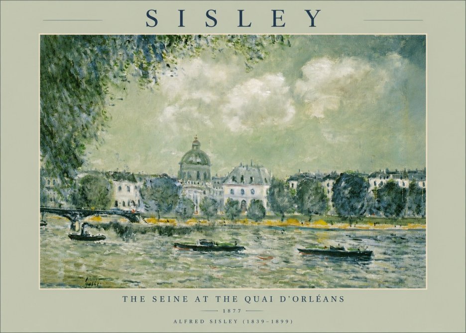 Sisley The Seine at the Quai D'orléans No2 - Plakát
