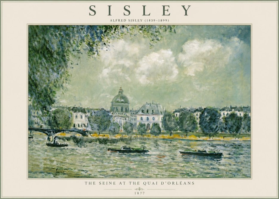 Sisley The Seine at the Quai D'orléans No5 - Plakát