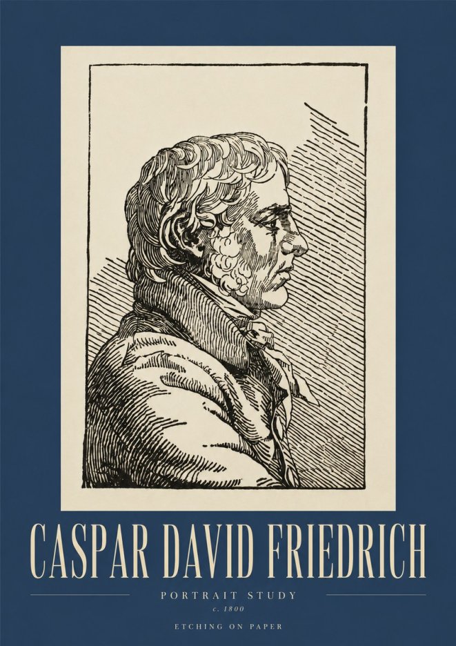 Caspar David Friedrich Portrait Study No3 - Plakát