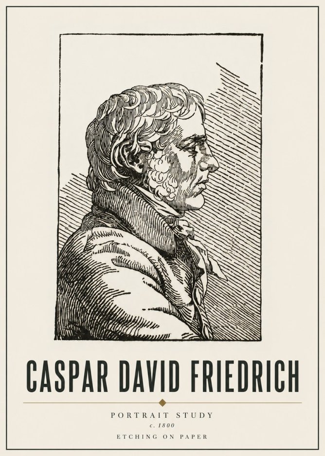 Caspar David Friedrich Portrait Study No4 - Plakát