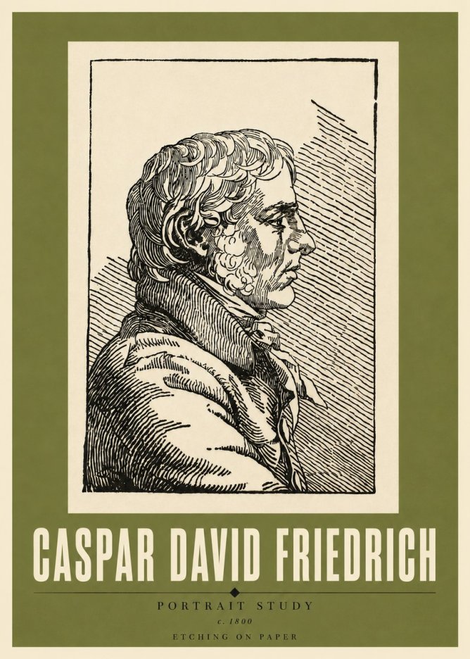 Caspar David Friedrich Portrait Study No5 - Plakát