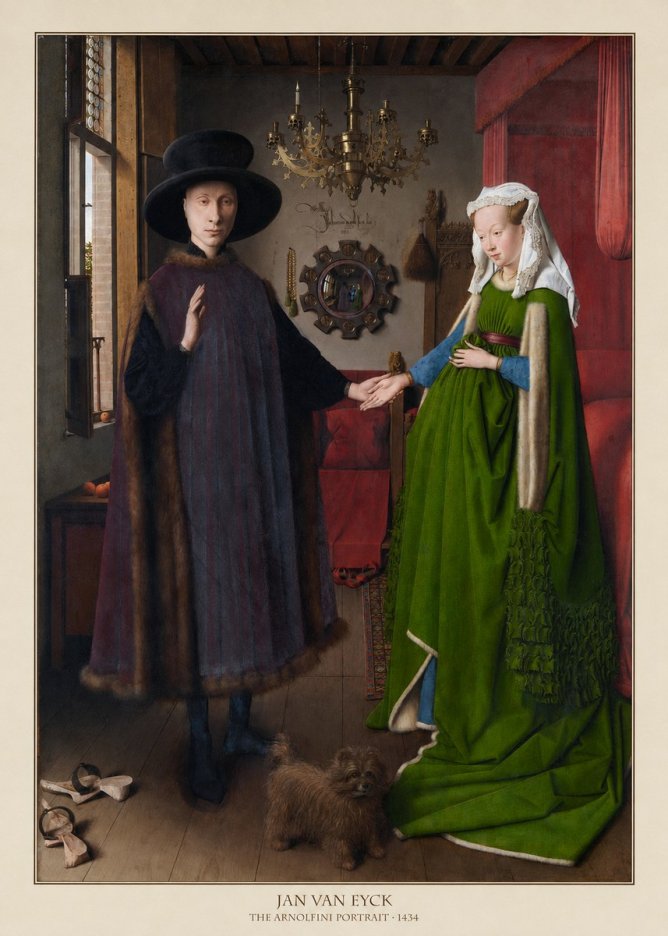 Jan van Eyck The Arnolfini Portrait VI No6 - Plakát