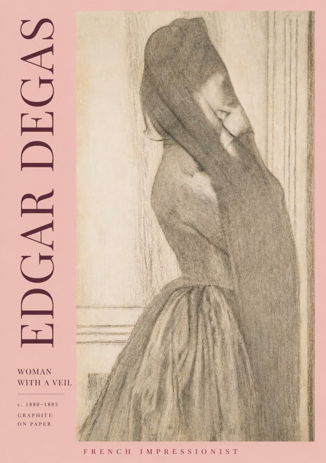 Edgar Degas Woman with a Veil No3 - Plakát