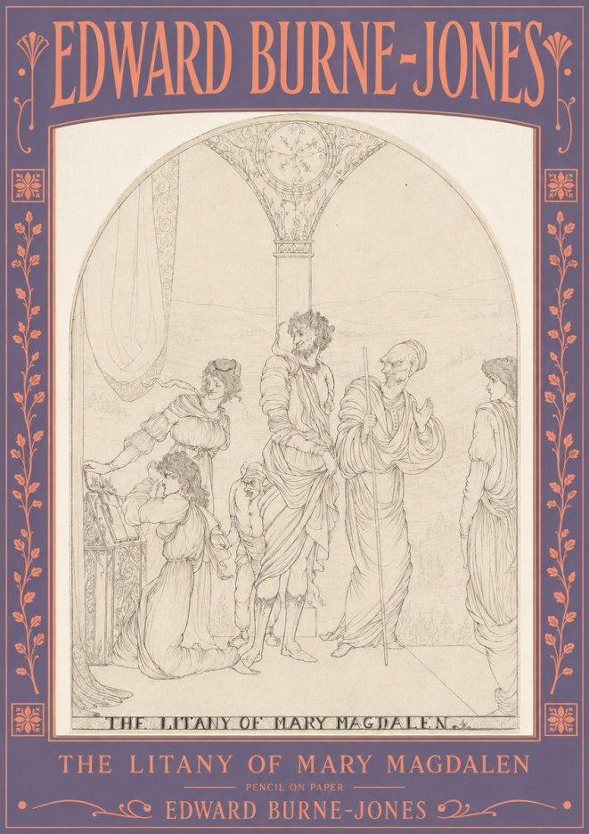 Edward Burne-Jones The Litany of Mary Magdalen No3 - Plakát