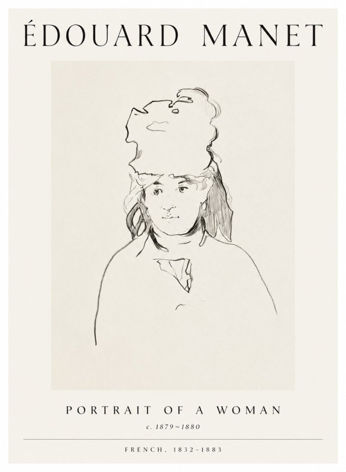 Édouard Manet Portrait of a Woman No1 - Plakát