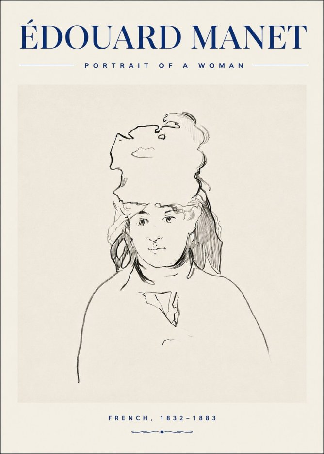 Édouard Manet Portrait of a Woman No4 - Plakát