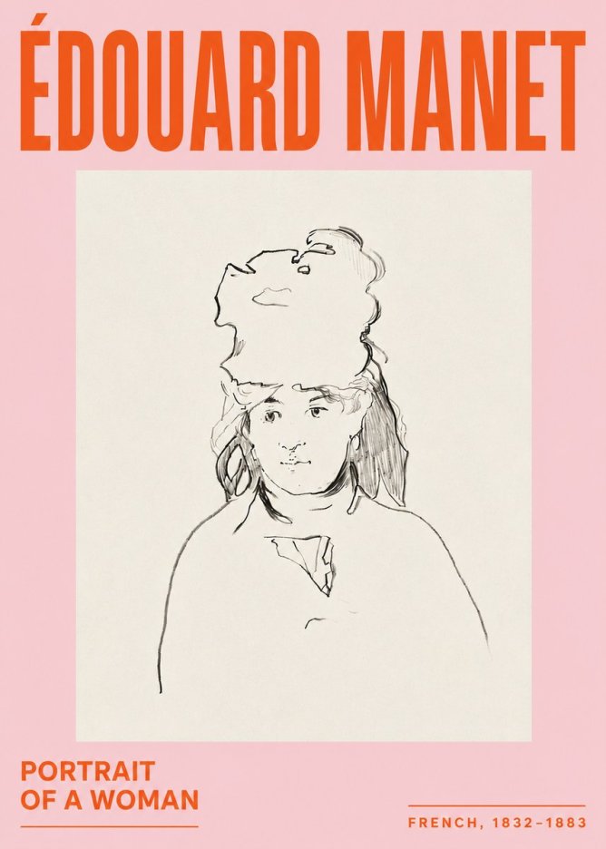 Édouard Manet Portrait of a Woman No5 - Plakát