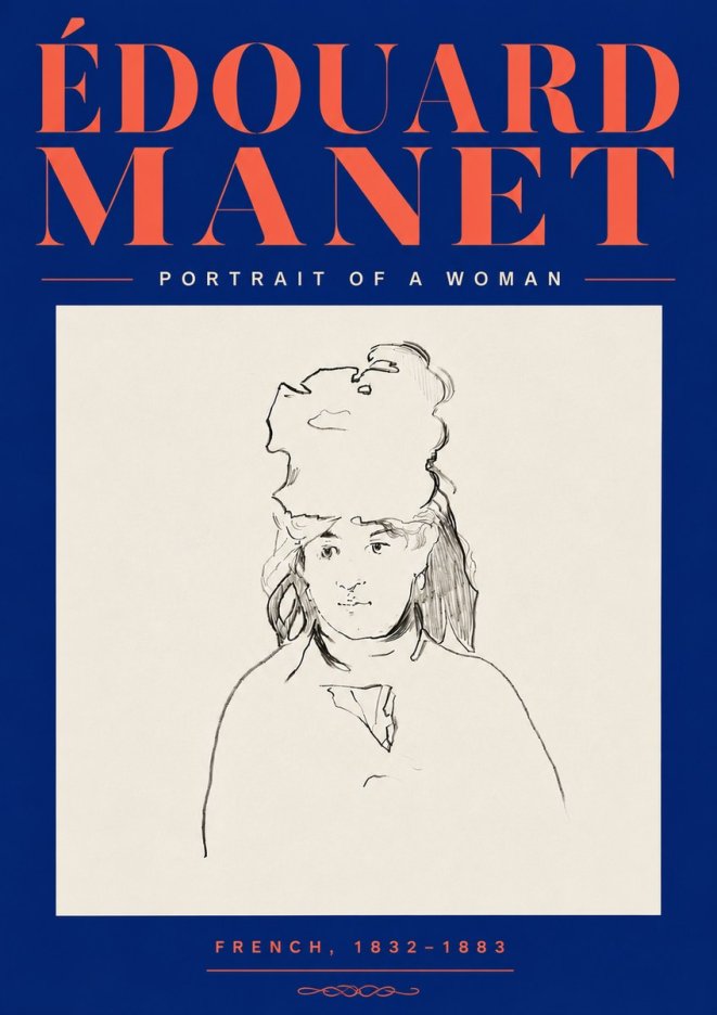 Édouard Manet Portrait of a Woman No6 - Plakát