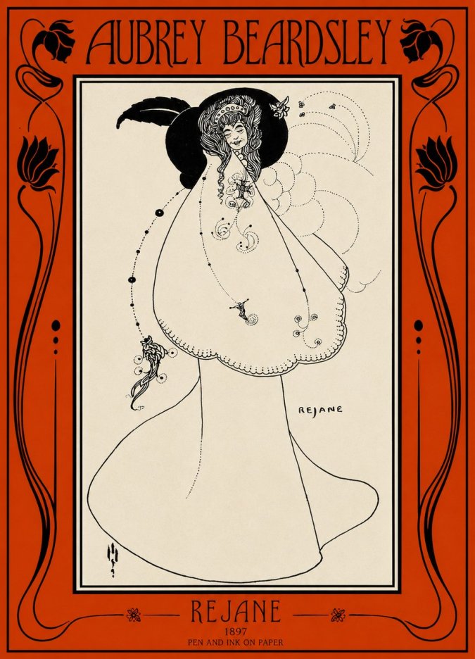 Aubrey Beardsley Rejane I No2 - Plakát
