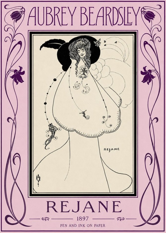 Aubrey Beardsley Rejane I No3 - Plakát
