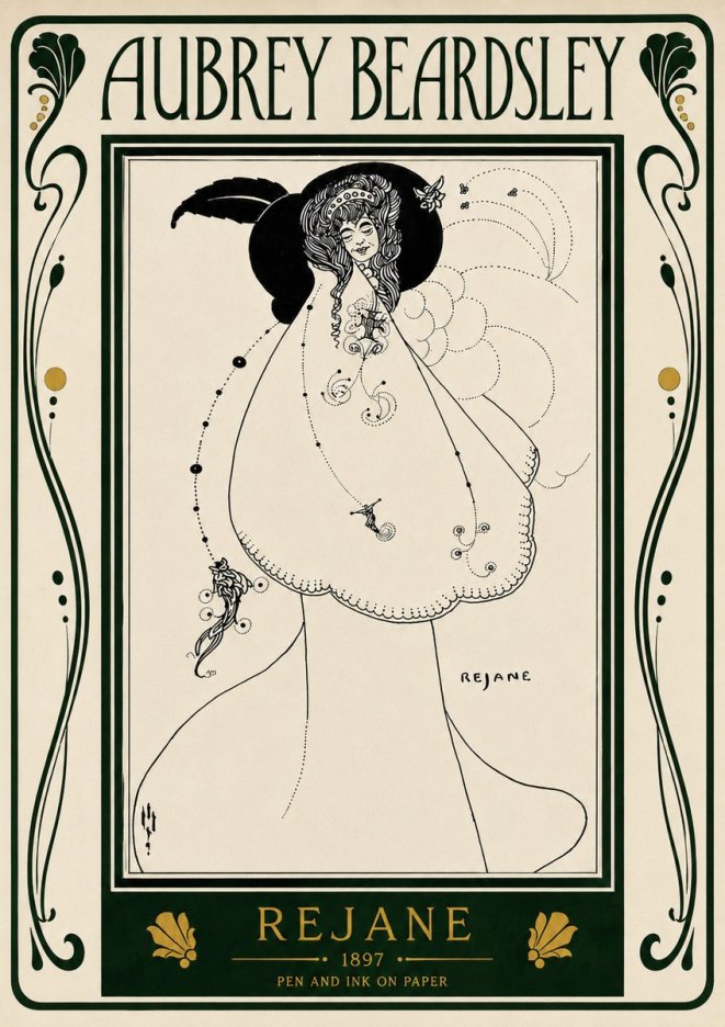 Aubrey Beardsley Rejane I No4 - Plakát