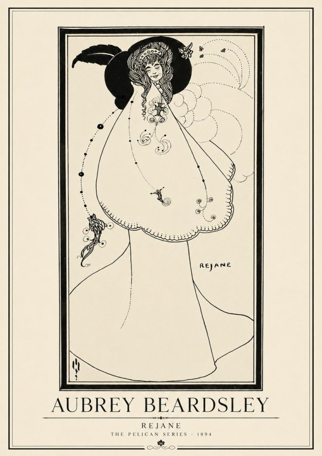 Aubrey Beardsley Rejane I No6 - Plakát