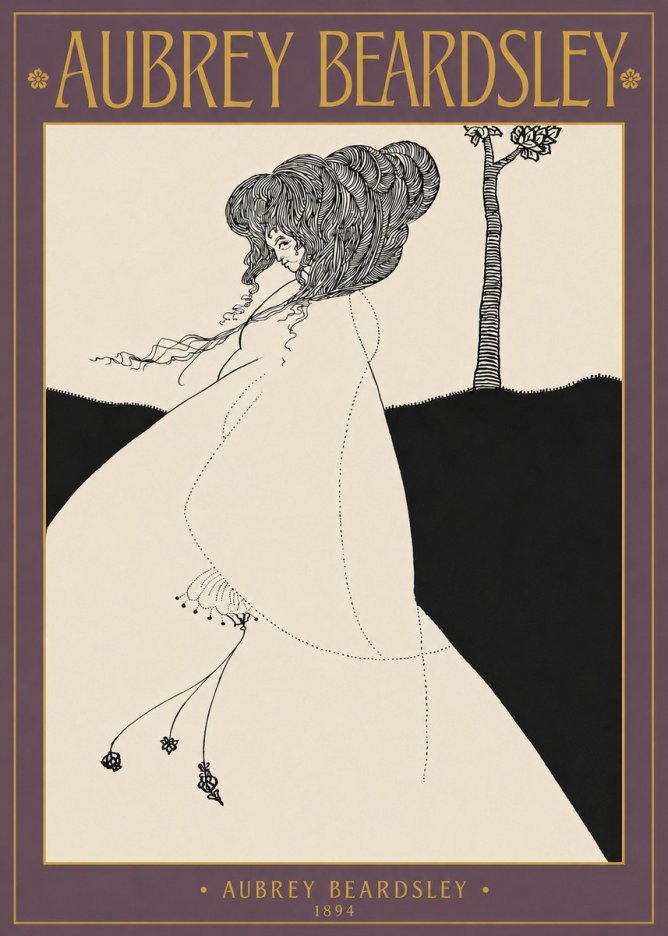 Aubrey Beardsley The Pallid Princess No2 - Plakát