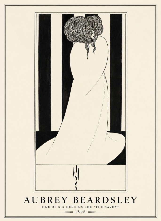 Aubrey Beardsley One of Six Designs for 'the Savoy' No1 - Plakát