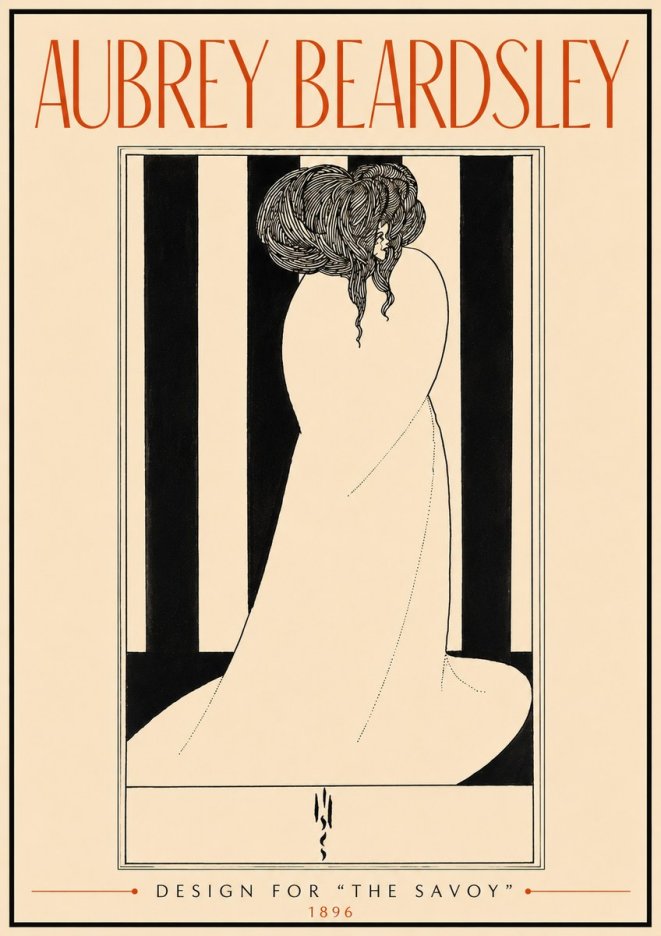Aubrey Beardsley One of Six Designs for 'the Savoy' No5 - Plakát
