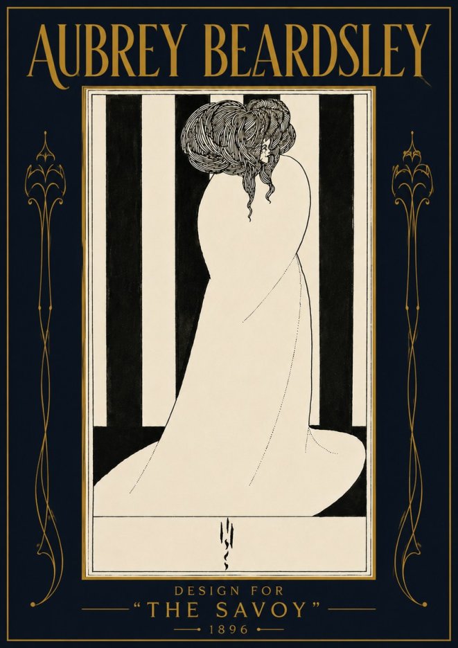 Aubrey Beardsley One of Six Designs for 'the Savoy' No6 - Plakát