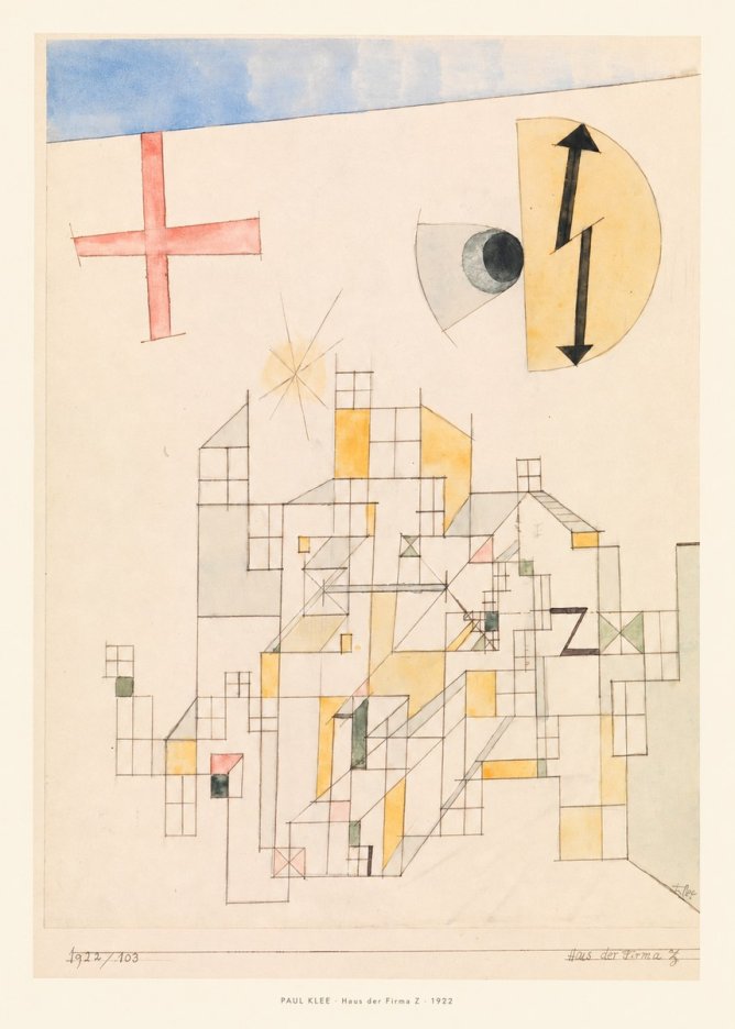 Paul Klee Haus Der Firma Z No6 - Plakát