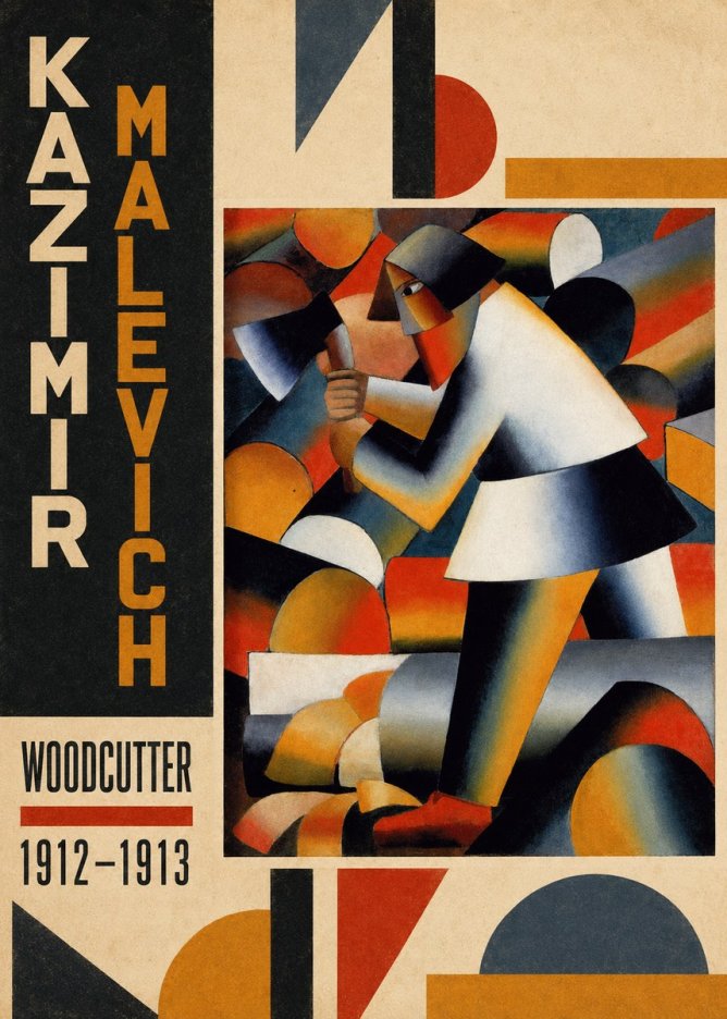Kazimir Malevich Woodcutter No5 - Plakát