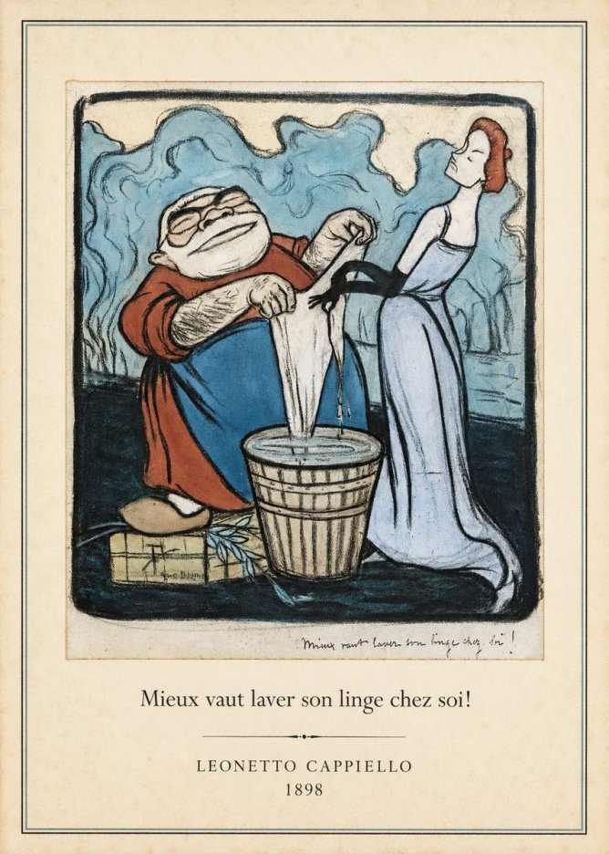 Leonetto Cappiello Mieux Vaut Laver Son Linge Chez Soi! No4 - Plakát