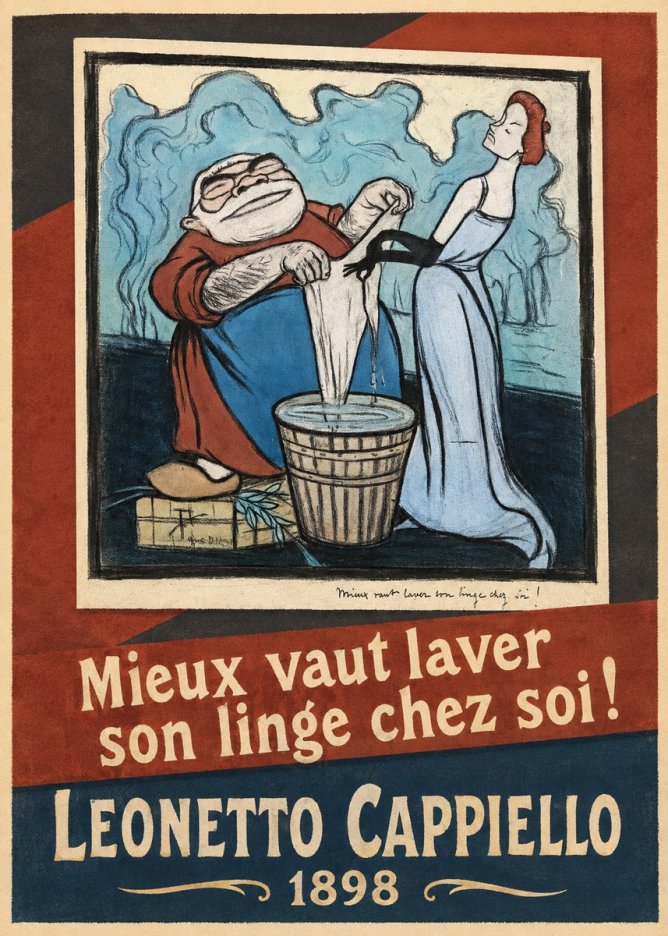 Leonetto Cappiello Mieux Vaut Laver Son Linge Chez Soi! No5 - Plakát