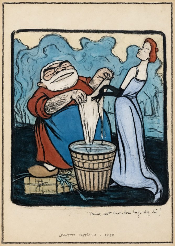 Leonetto Cappiello Mieux Vaut Laver Son Linge Chez Soi! No6 - Plakát