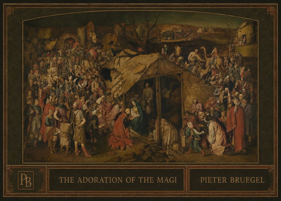 Pieter Bruegel The Adoration of the Magi No4 - Plakát
