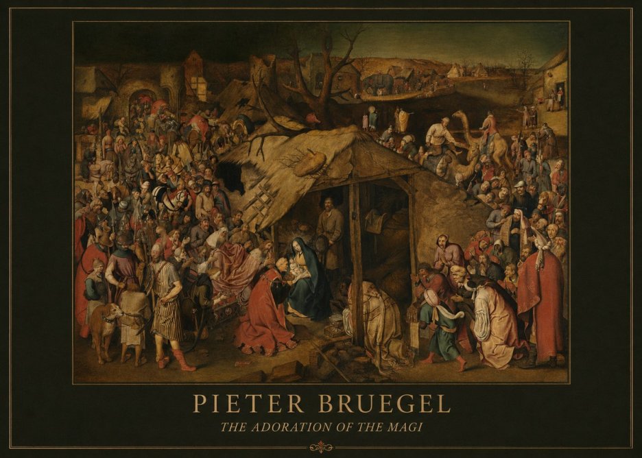 Pieter Bruegel The Adoration of the Magi No6 - Plakát