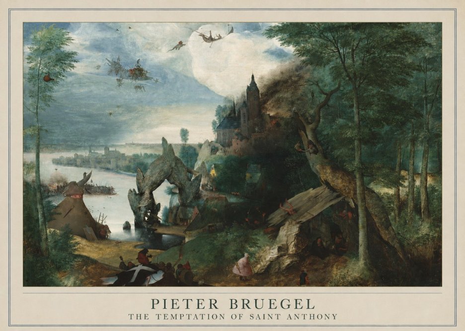 Pieter Bruegel The Temptation of Saint Anthony No4 - Plakát
