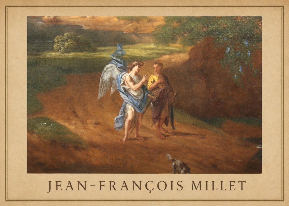 Jean-François Millet Tobias and the Angel No1 - Plakát