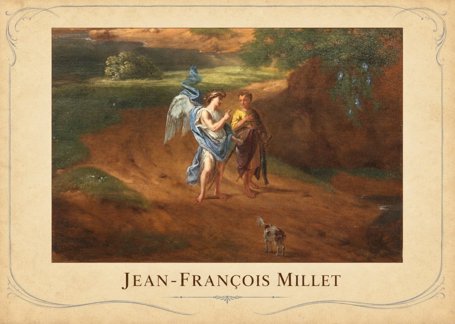 Jean-François Millet Tobias and the Angel No3 - Plakát