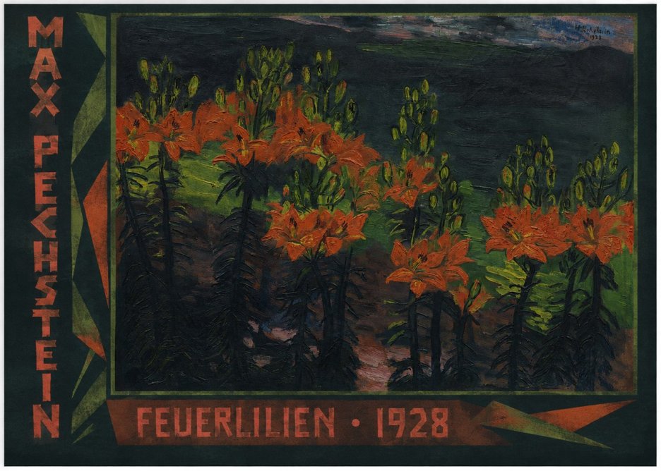 Max Pechstein Feuerlilien No2 - Plakát