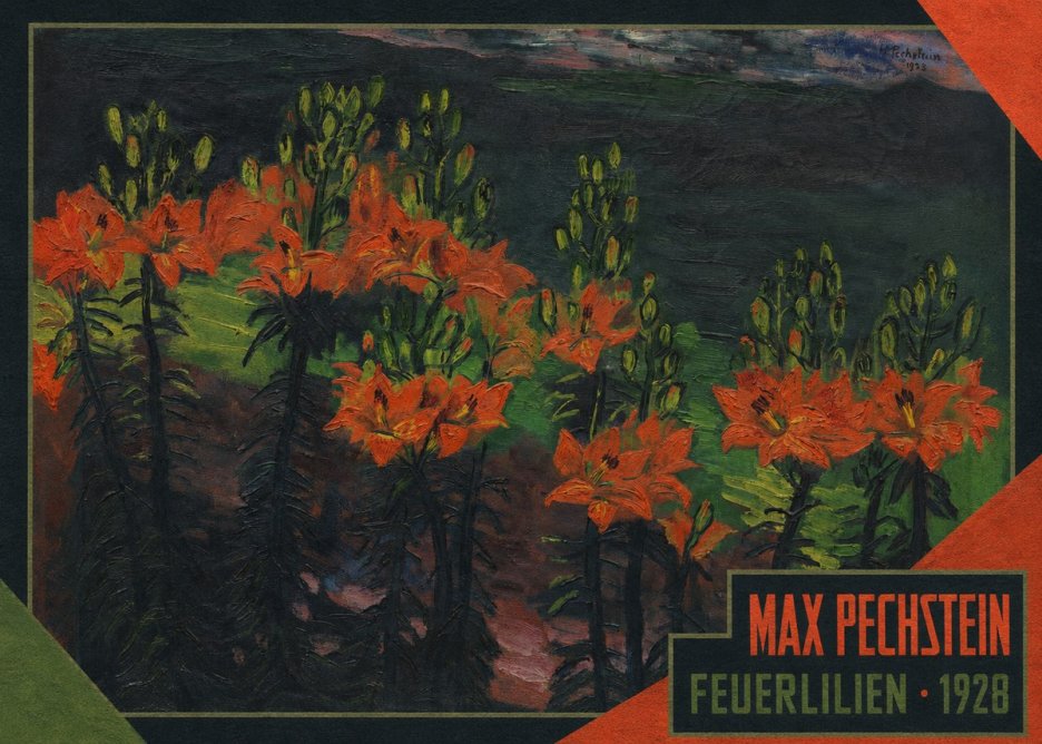 Max Pechstein Feuerlilien No4 - Plakát