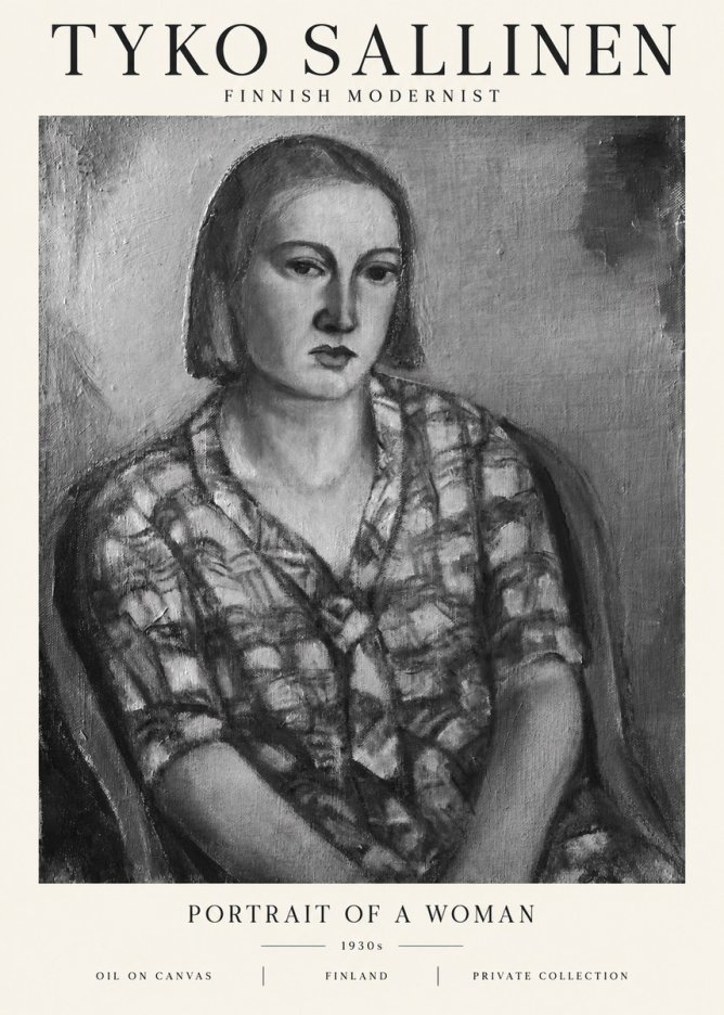 Tyko Sallinen Portrait of a Woman I No1 - Plakát