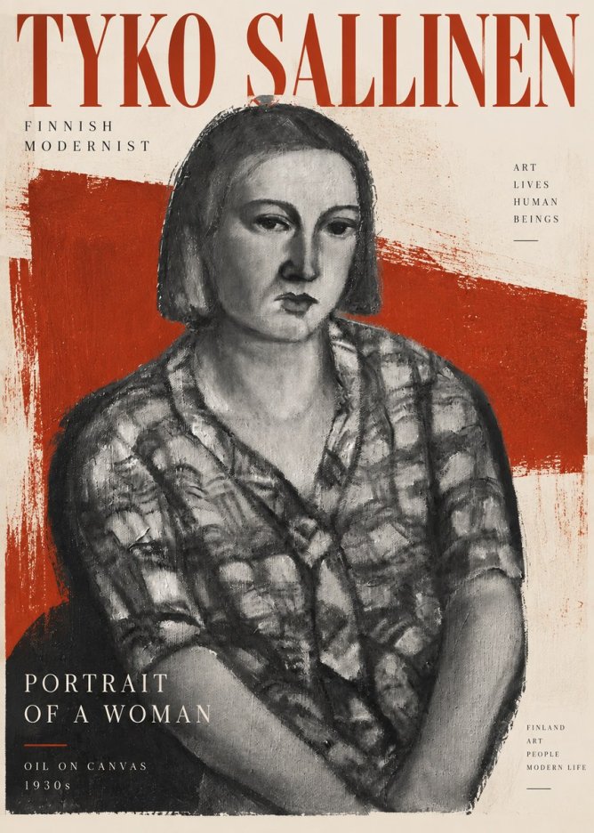 Tyko Sallinen Portrait of a Woman I No2 - Plakát