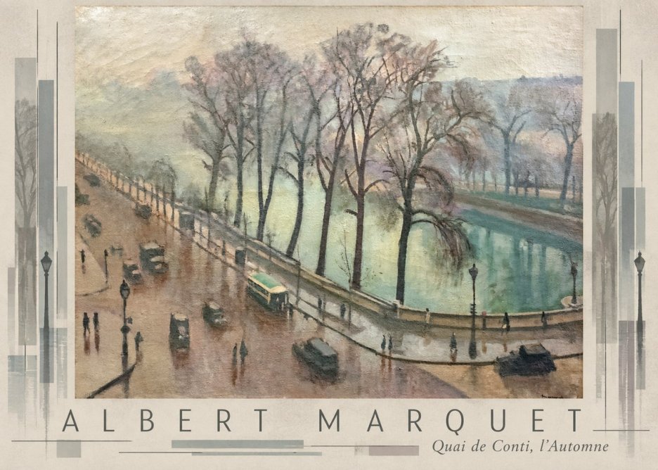 Albert Marquet Quai De Conti, L'automne No6 - Plakát