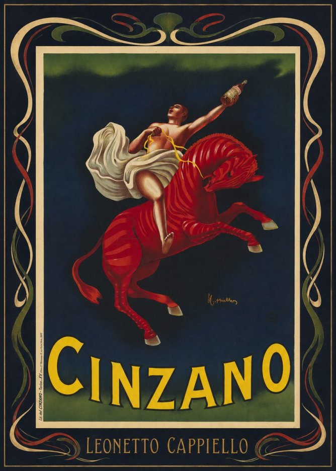 Leonetto Cappiello Cinzano No5 - Plakát