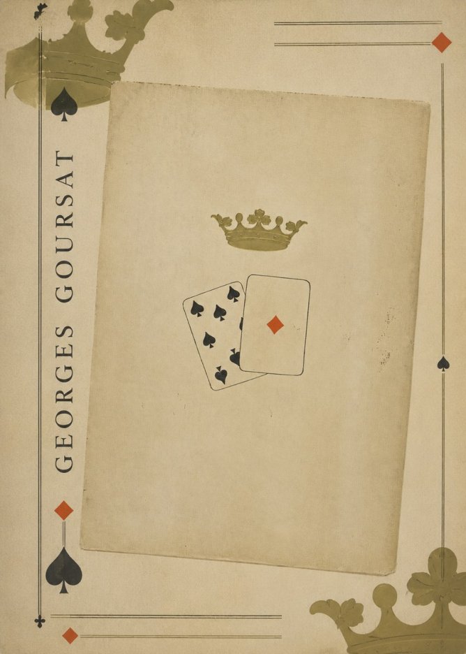 Georges Goursat Crown and Playing Cards No2 - Plakát