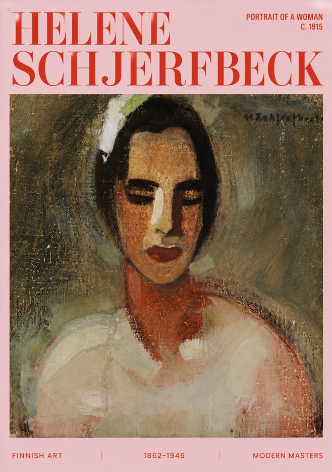 Helene Schjerfbeck Portrait of a Woman III No4 - Plakát